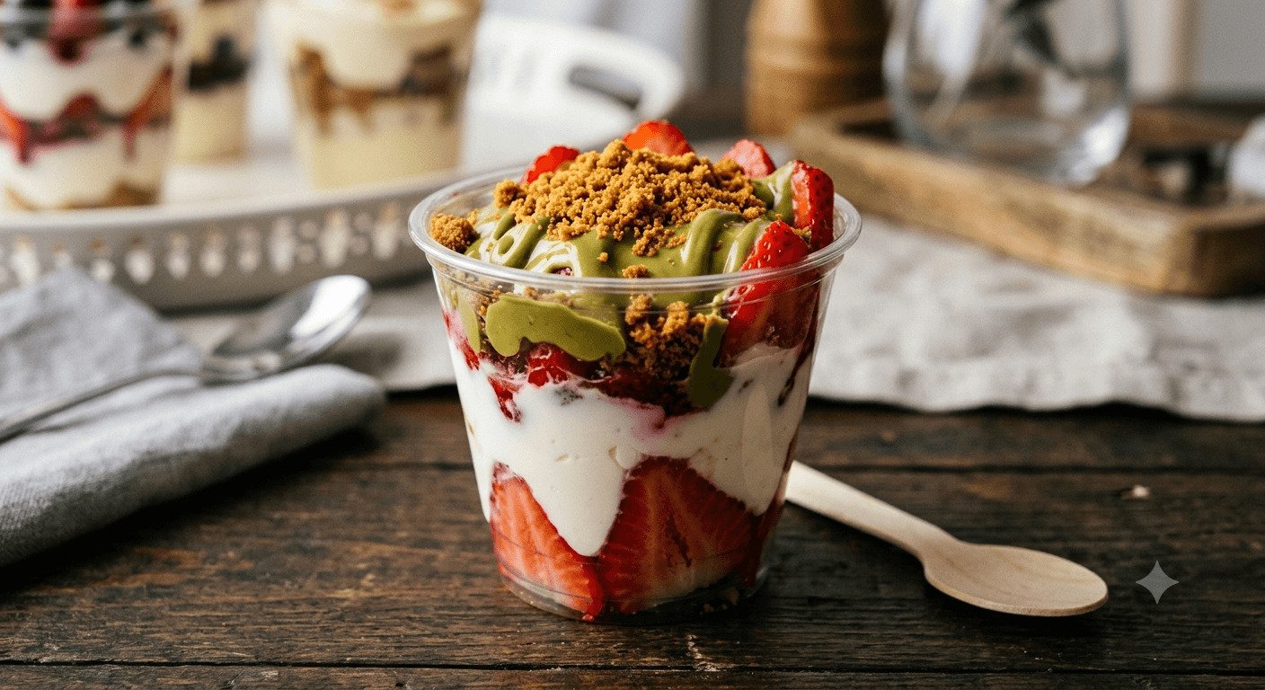 Detalle de Barra de Fresas con Crema